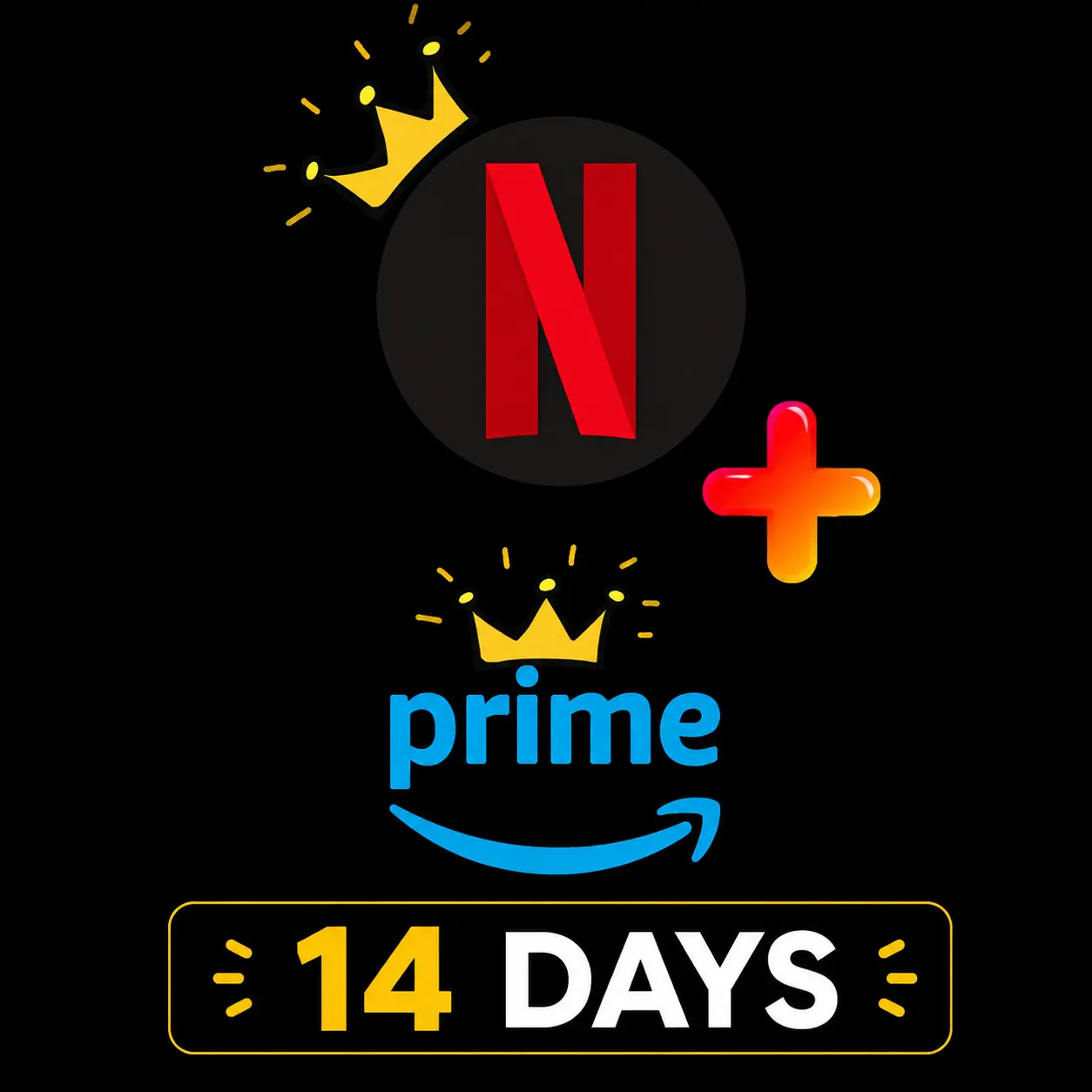 Netflix + Prime Private Profile 14 Days Subscription 4K Combo
